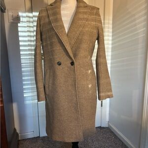 J.Crew in a light camel color Italian boiled wool topcoat sz 4
